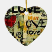 Eine kleine Liebe Graffiti Keramikornament (Vorne)