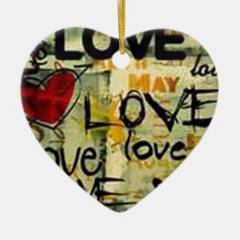 Eine kleine Liebe Graffiti Keramikornament