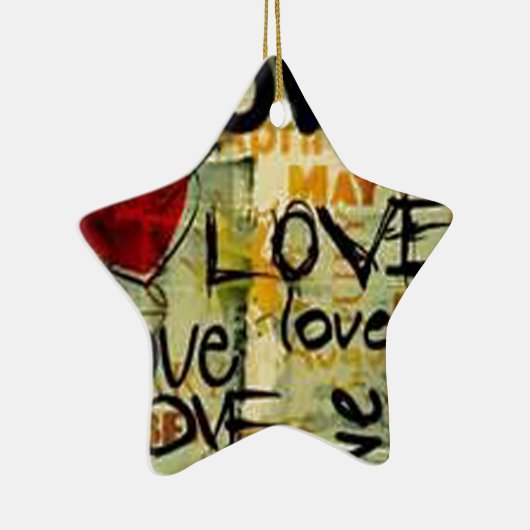 Eine kleine Liebe Graffiti Keramikornament (Rechts)