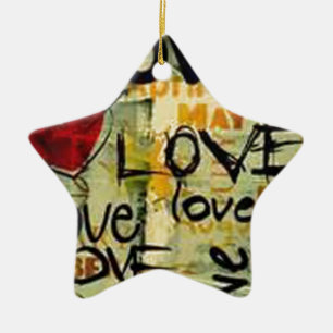 Eine kleine Liebe Graffiti Keramikornament