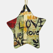 Eine kleine Liebe Graffiti Keramikornament (Links)