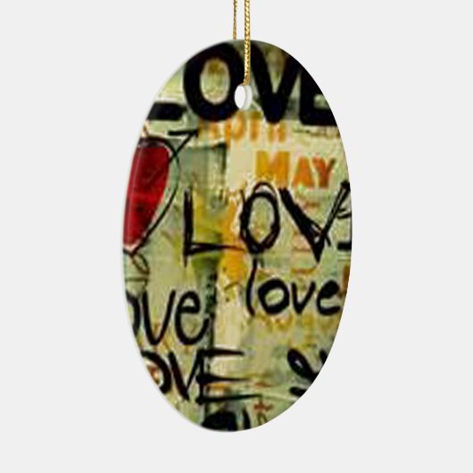 Eine kleine Liebe Graffiti Keramikornament (Rechts)