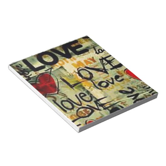 Eine kleine Liebe Graffiti Notizblock (angewinkelt)