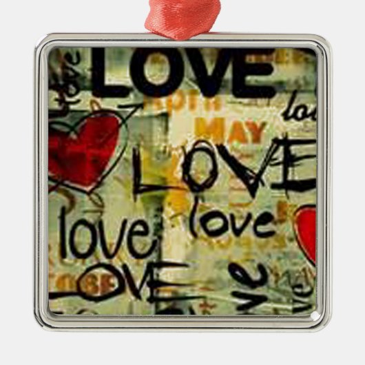 Eine kleine Liebe Graffiti Ornament Aus Metall (Vorne)