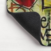 Eine kleine Liebe Graffiti Pad Mousepad (Ecke)
