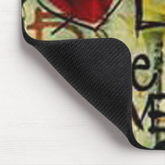 Eine kleine Liebe Graffiti Pad Mousepad (Ecke)