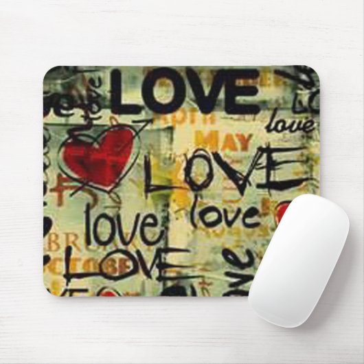 Eine kleine Liebe Graffiti Pad Mousepad (Mit Mouse)