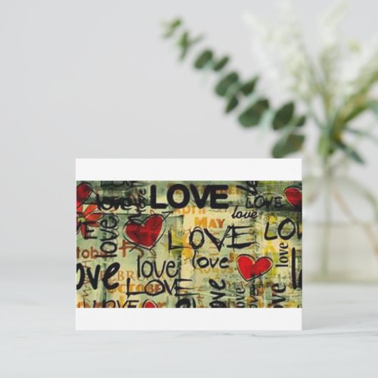 Eine kleine Liebe Graffiti Postkarte (Stehend Vorderseite)