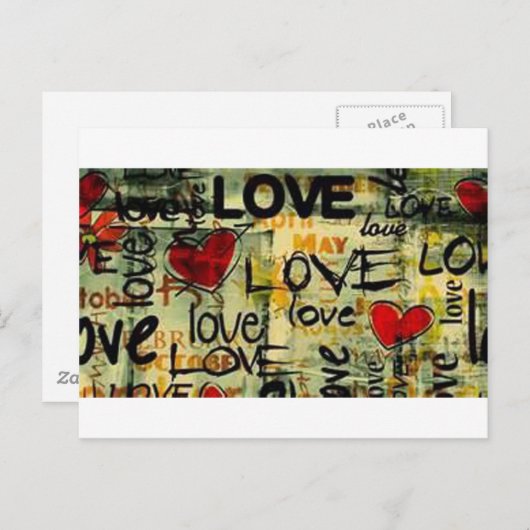 Eine kleine Liebe Graffiti Postkarte (Vorne/Hinten)