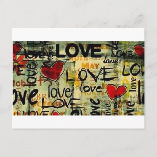 Eine kleine Liebe Graffiti Postkarte (Vorderseite)