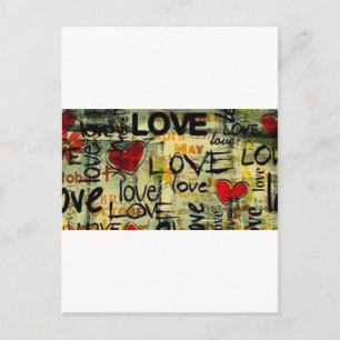 Eine kleine Liebe Graffiti Postkarte