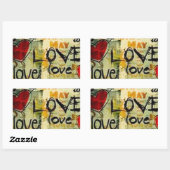 Eine kleine Liebe Graffiti Rechteckiger Aufkleber (Blatt)