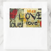 Eine kleine Liebe Graffiti Rechteckiger Aufkleber (Tasche)