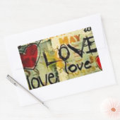 Eine kleine Liebe Graffiti Rechteckiger Aufkleber (Umschlag)