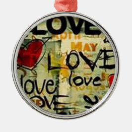 Eine kleine Liebe Graffiti Silbernes Ornament
