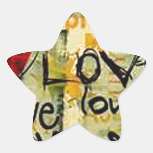 Eine kleine Liebe Graffiti Stern-Aufkleber (Vorderseite)
