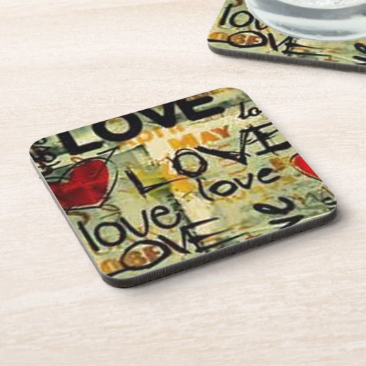 Eine kleine Liebe Graffiti Untersetzer (Linke Seite)