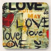 Eine kleine Liebe Graffiti Untersetzer (Vorderseite)