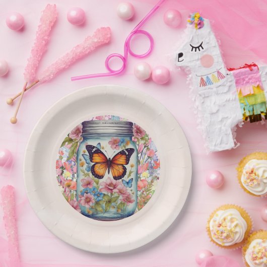 Eine kleine Liebe in einer Whirlpooldusche Pappteller (Party)