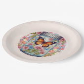 Eine kleine Liebe in einer Whirlpooldusche Pappteller (Schrägansicht)