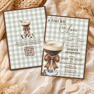 Eine kleine Liebe QR Code Espresso Brautparty Einladung