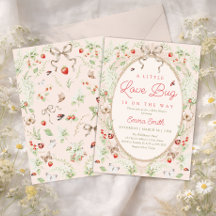Eine kleine Liebeswanze Erdbeere Florale Babyparty