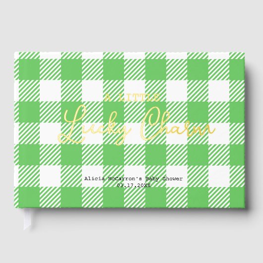 Eine kleine Lucky Charm Babydusche Gästebuch (Vorderseite)