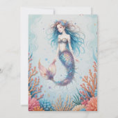 Eine kleine Meerjungfrau ist auf dem Weg zur Ocean Einladung (Rückseite)