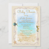 Eine kleine Meerjungfrau ist auf ihrem Weg! Einladung (Rückseite)