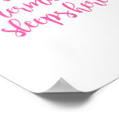 Eine kleine Meerjungfrau schläft hier Kissen Poster (Ecke)