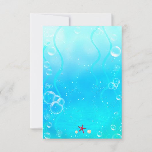 Eine kleine Mermaid Beach Party Tischnummer Card (Rückseite)