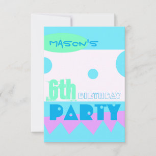 Eine kleine Monster 6. Geburtstagsparty Einladung