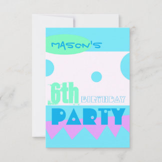 Eine kleine Monster 6. Geburtstagsparty Einladung