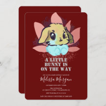 Eine kleine Niedliche Burgundy Babydusche