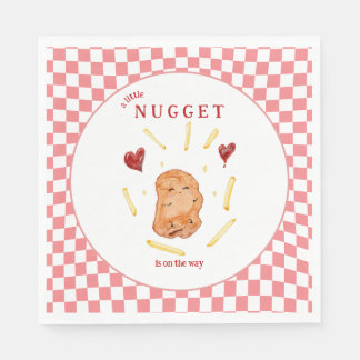 Eine kleine Nugget auf dem Weg Baby Shower Serviette