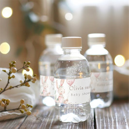 Eine kleine Osterbrunnen-Babydusche Wasserflaschenetikett