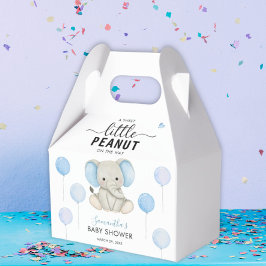 Eine kleine Peanut Blue Green Elephant Baby Dusche Geschenkschachtel