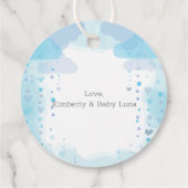 Eine kleine Peanut Elephant Baby Dusche Geschenkanhänger (Rückseite)