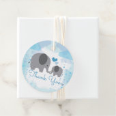 Eine kleine Peanut Elephant Baby Dusche Geschenkanhänger (Beispiel)