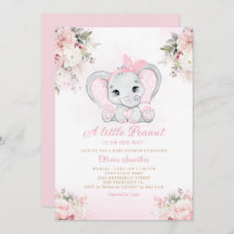 Eine kleine Peanut Floral Elephant Girl Baby Dusch
