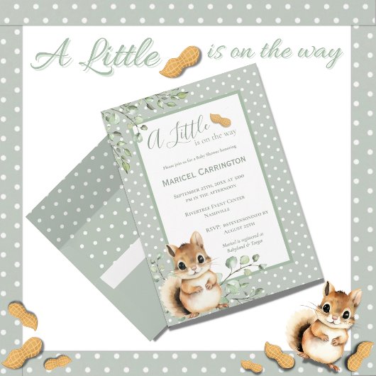 Eine kleine Peanut-Tier-Kinderdusche Einladung