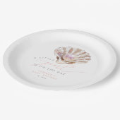 Eine kleine Perle ist auf dem Weg zur Babydusche Pappteller (Schrägansicht)