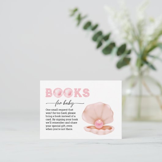 Eine kleine Perle ist unterwegs Bücher für Baby Begleitkarte (Stehend Vorderseite)