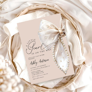 Eine kleine Perle ist unterwegs mit einer Beige Bo Einladung