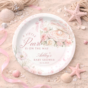 Eine kleine Perle unter dem Meer Baby Shower Pappteller