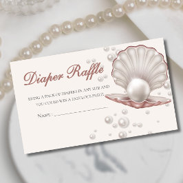 Eine kleine Perle unter der Babydusche. Begleitkarte