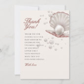 eine kleine Perle unter der Babydusche Dankeskarte (Vorderseite)