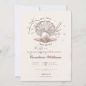 eine kleine Perle unter der Babydusche Einladung (Vorderseite)