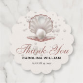 eine kleine Perle unter der Babydusche Geschenkanhänger (Rückseite)