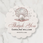 eine kleine Perle unter der Babydusche Geschenkanhänger (Vorderseite)